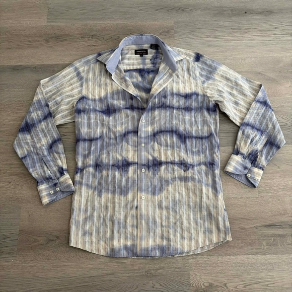 Cotton Reel Vintage Y2K Tie Dye Button Down Shirt Artistic Retro Cyber Indie - Picture 2 of 5